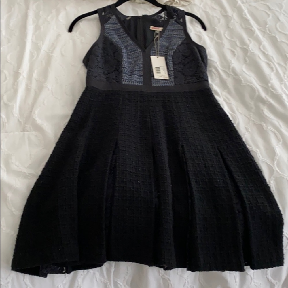 Rebecca Taylor tweed and lace dress